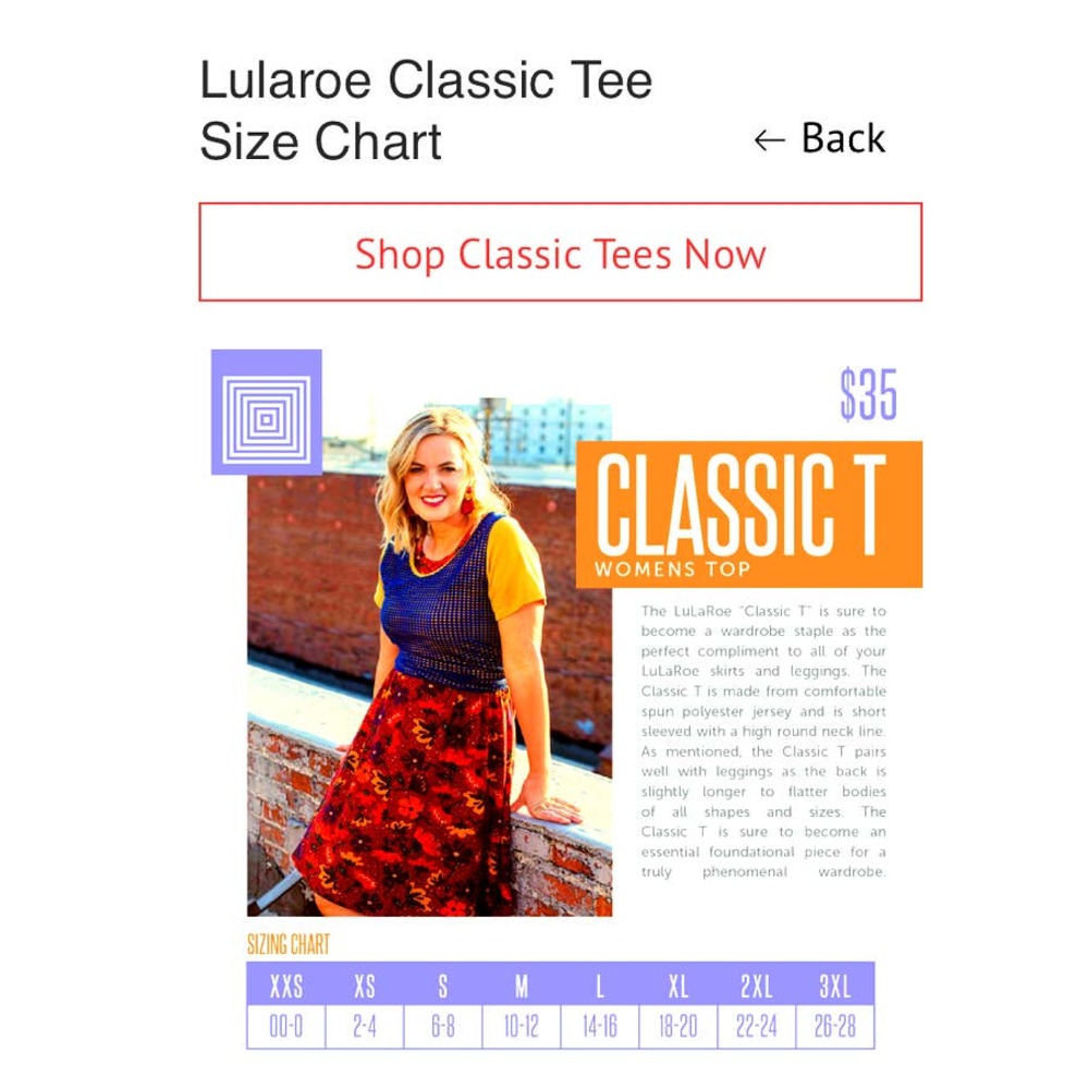 LuLaRoe Classic T Top Size M (10-12) rounded neckline short sleeves - Picture 5 of 7